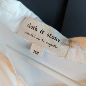 Cloth & Stone White Button-Down Long Sleeve Top - XS